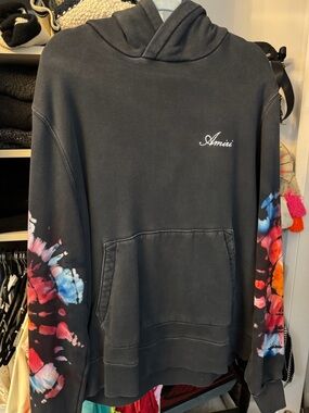 AMIRI Black Logo Pullover Hoodie